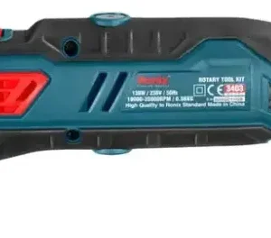 Mini Torno Eléctrico + 41 Accesorios + Maletin Ronix 3403 Azul Acero